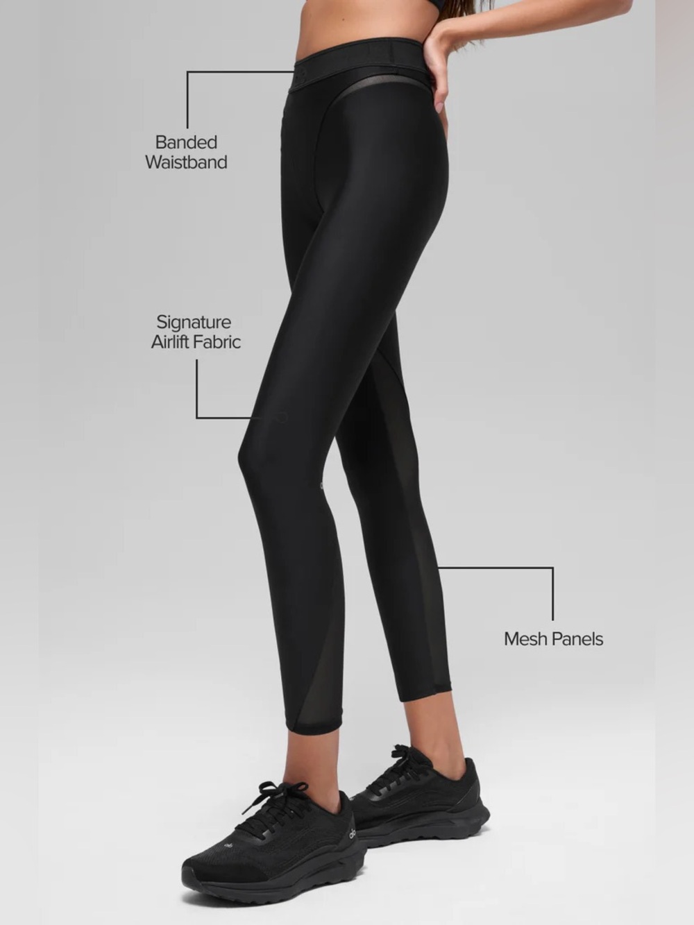 ALO Airlift High-Waist 7/8 Rebel Legging Leggings Black M New
